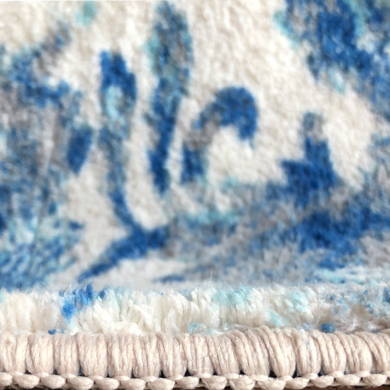 Printed microfiber carpet