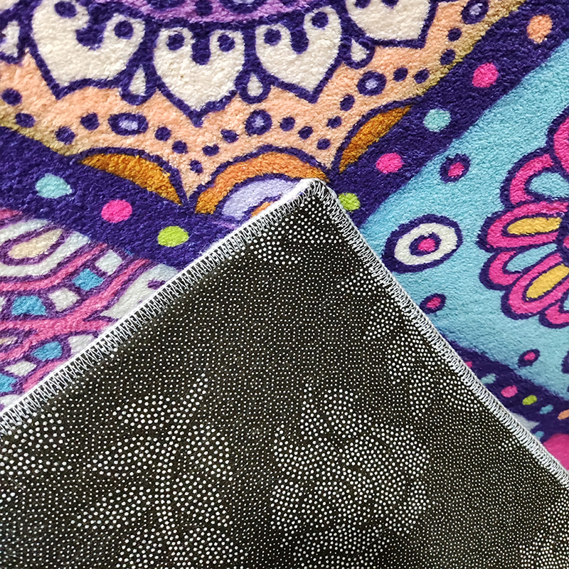 Printed microfiber carpet