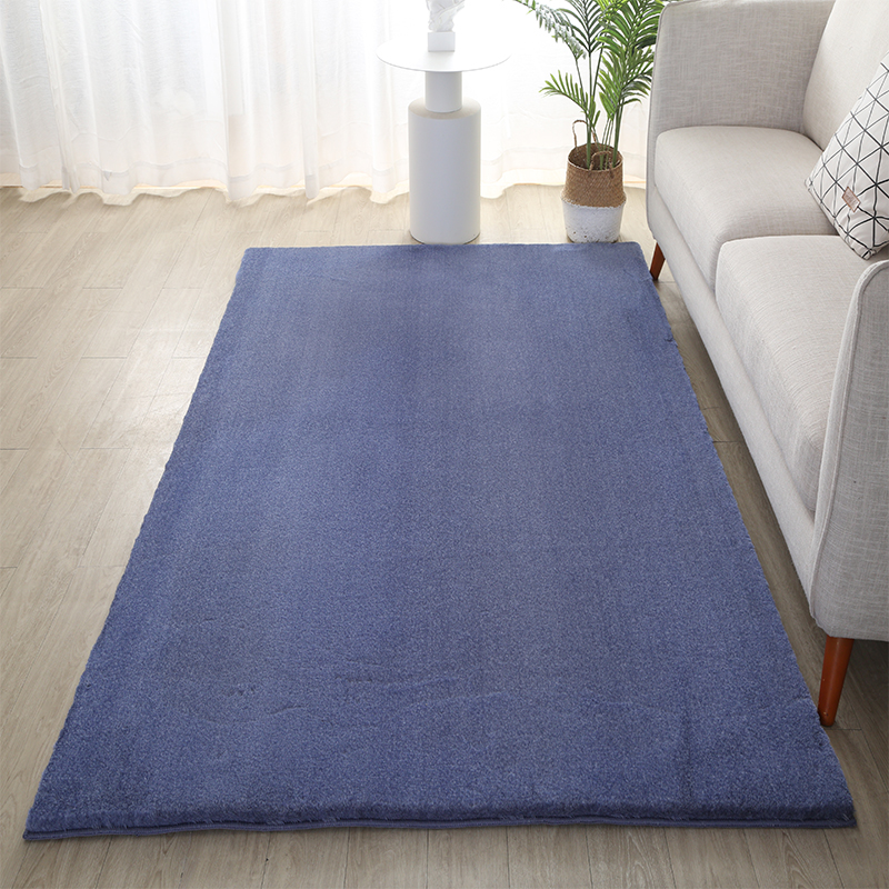 Double color rabbit fur carpet