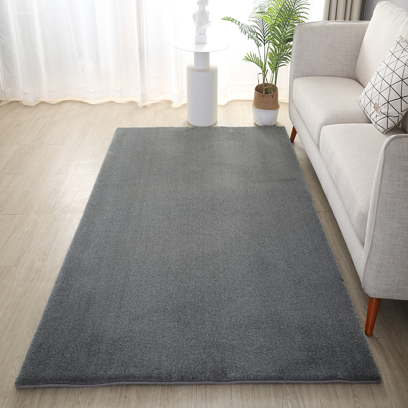 Double color rabbit fur carpet