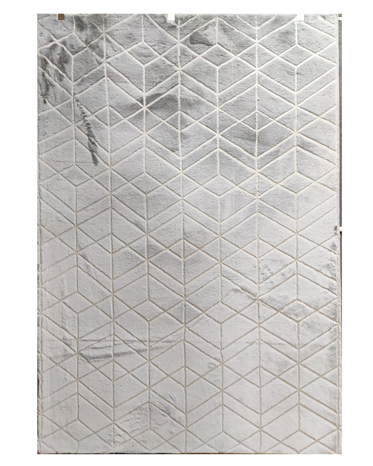 Foil printed rabbit fur carpet