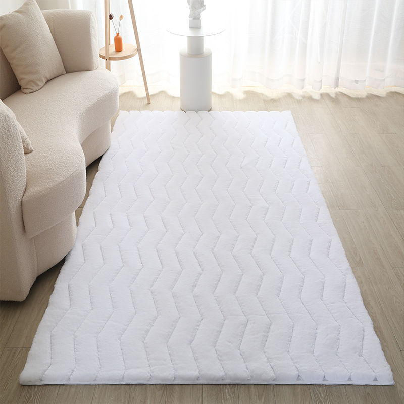Texture pattern rabbit fur carpet
