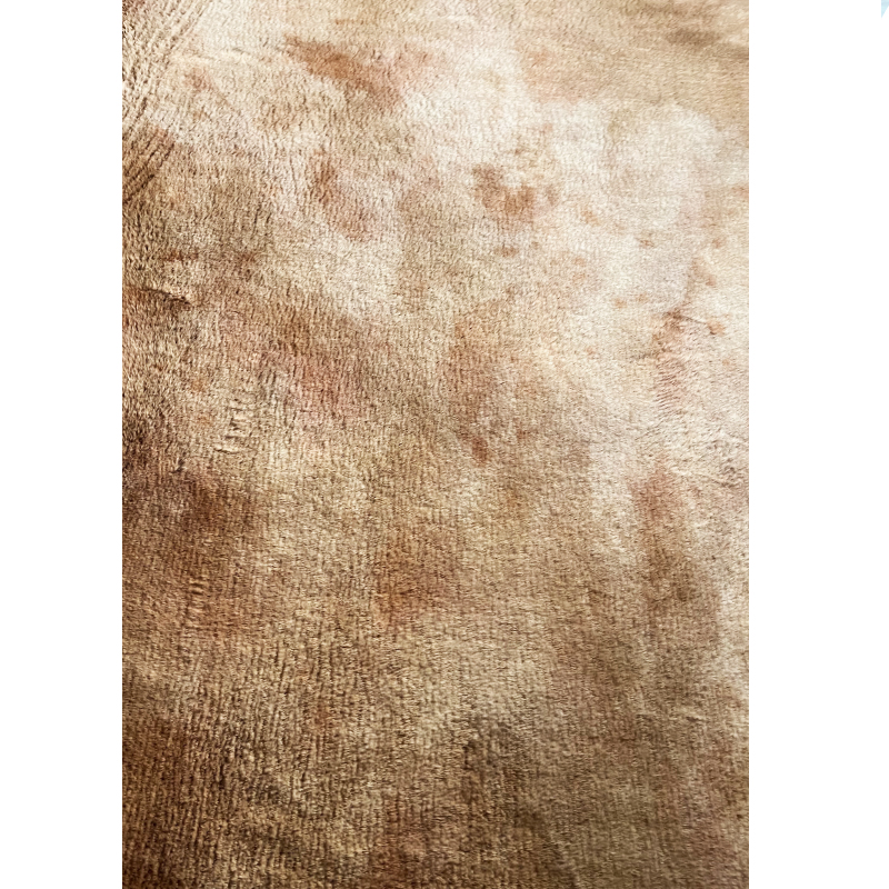 Tie dyed rabbit fur carpet